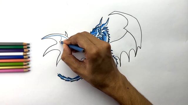 How to Draw a Thunderstorm Dragon I Blue Lightning Dragon Drawing Tutorial I Rio Art Club Dragon смотреть онлайн
