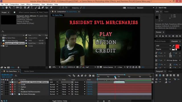 How to Create Game Menu in Photoshop After Effects, and Premiere Pro смотреть онлайн