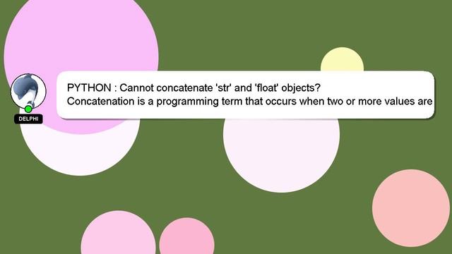 PYTHON : Cannot concatenate 'str' and 'float' objects? смотреть онлайн
