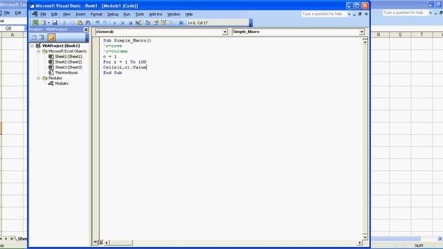 VBA Excel Simple Macro смотреть онлайн