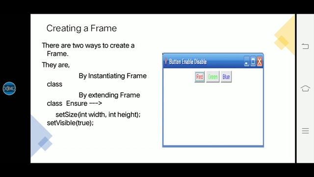 AWT& EVENT HANDLING IN JAVA смотреть онлайн