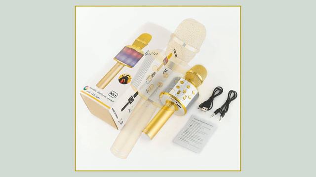 Colorful LED Bluetooth Wireless Microphone Karaoke Handheld Mic With Tuning Sound Function смотреть онлайн