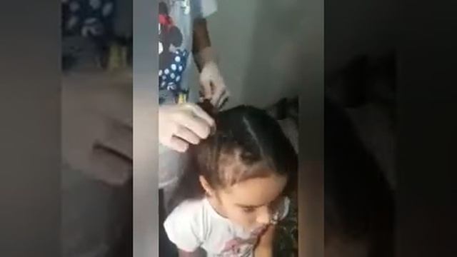 Причёска для сестренки! Шаш улгиси! Французская косичка! Локоны кудряшки! смотреть онлайн