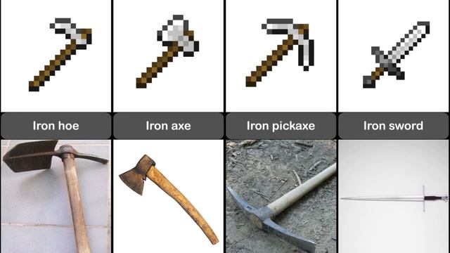 All Minecraft Tools In Real Life - Comparison смотреть онлайн