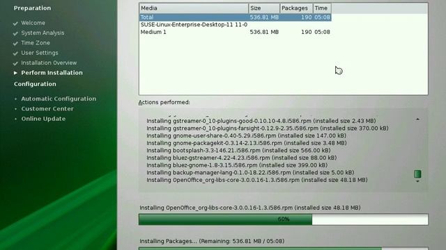 Installing SUSE Linux Enterprise Desktop 11 for x86 смотреть онлайн