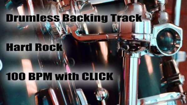 Rock Backing Tracks for Drummers | 100 BPM Drumless with CLICK