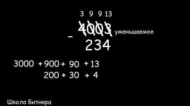 Вычитание столбиком Часть 2 Что делать с нулями? смотреть онлайн