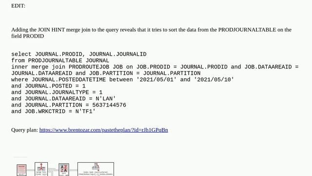 SQL server chooses hash match over merge join but the input fields to join should be sorted смотреть онлайн