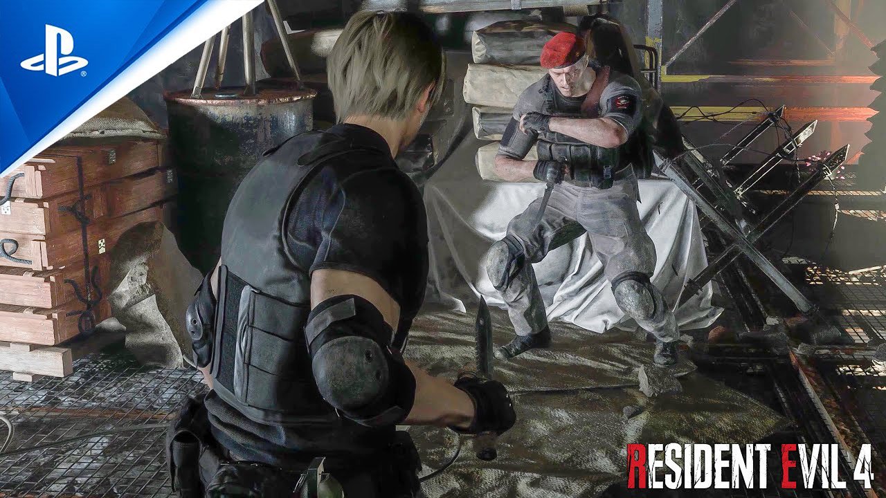 (PS5) Леон против Краузера (Битва с боссом) 🌟 Resident Evil 4 Remake (4Kᵁᴴᴰ60ᶠᵖˢ) смотреть онлайн