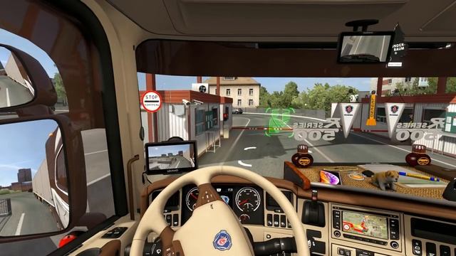 Euro Truck Simulator 2 (v1.35) - Scania RJL Tuning V8 Sound + Skin + Interior [Ekeri Trailer] смотреть онлайн