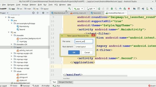 11.How To Move From One Activity To Another In Android On Button Click |Android Kotlin in Hindi. смотреть онлайн