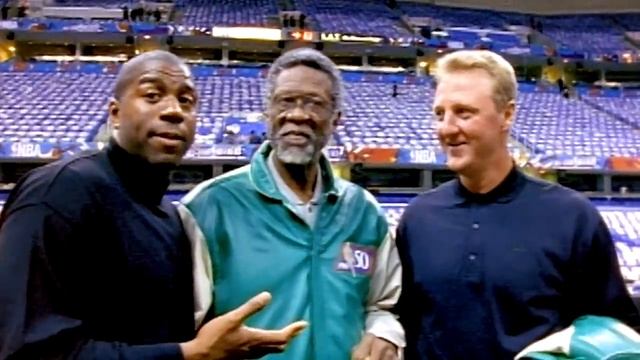 Magic Johnson, Bill Russell, and Larry Bird Share A Funny Moment Together ❤ смотреть онлайн