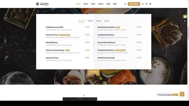 Babette - Restaurant and Cafe WordPress Theme restaurant wordpress theme parallax Takai смотреть онлайн