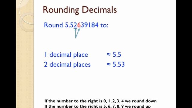 U4L8V2 Rounding Decimals 2 смотреть онлайн