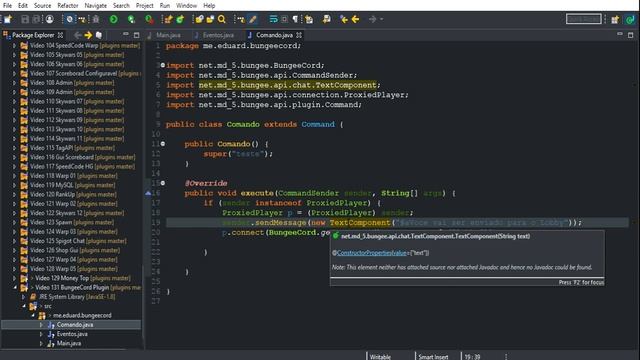 Como Criar um Plugin de Bungeecord ? Plugin #132 « Eduard » смотреть онлайн