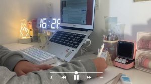 Study with me (1 hour) 💫 relaxing rain + lofi, mechanical keyboard asmr, bg sounds, progress bar