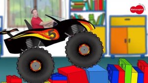 Monster Trucks Toys for Children + MORE Stories for Kids | Steve and Maggie by Wow English TV