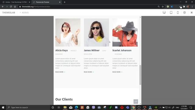 Acidus : Free Bootstrap 4 HTML5 Multipurpose Website Template смотреть онлайн