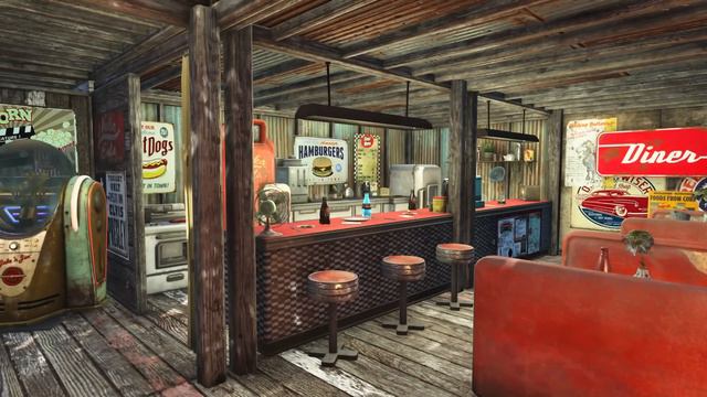 Fallout 4 Settlement Build: Diner смотреть онлайн