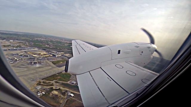 TUS Airways Saab 340B - First Demo Flight TLV-LCA - Amazing view of Tel Aviv! - GoPro Wing View смотреть онлайн