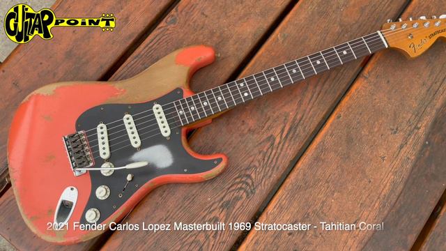 2021 Fender Carlos Lopez Masterbuilt 1969 Stratocaster - Tahitian Coral | GuitarPoint смотреть онлайн