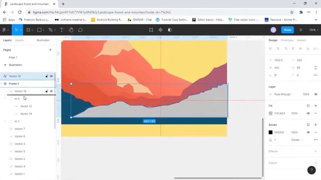 Speed Art landscape illustration | using figma смотреть онлайн