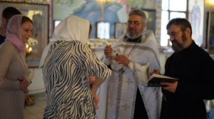 Крещение ребенка в церкви (Московская область, Кубинка)