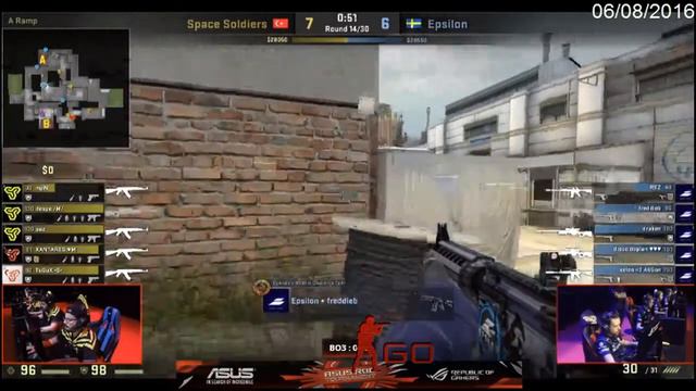 CS:GO - Space Soldiers Vs Epsilon || Grand Finals ASUS ROG Summer 2016 map1 смотреть онлайн
