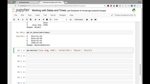 [5] Working with Dates and Times - The pd to datetime Method смотреть онлайн