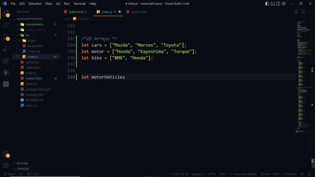 JavaScript 2D Arrays смотреть онлайн