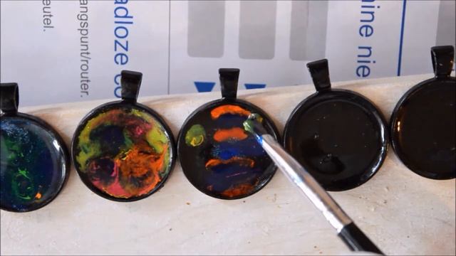 Кулоны планеты | Рисунок эпоксидной смолой в кулоне | ResinArt