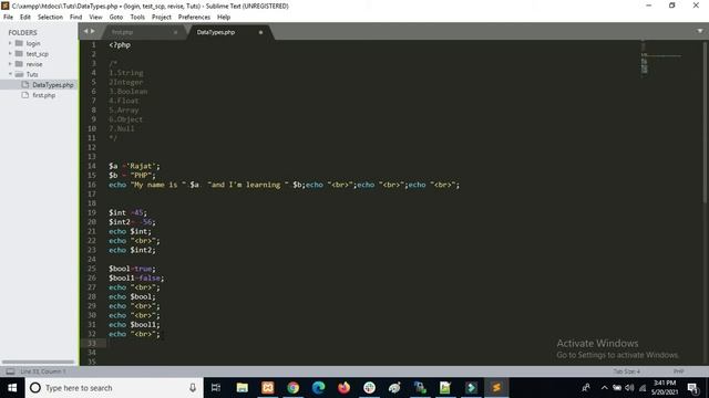 Data Types In PHP | PHP Tutorial #2 смотреть онлайн