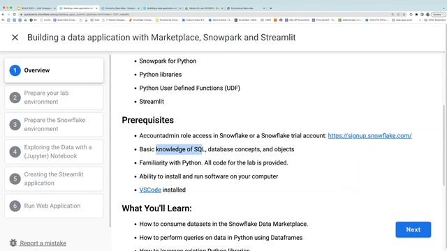 Building a Data Application with Snowflake Marketplace, Snowpark, and Streamlit смотреть онлайн