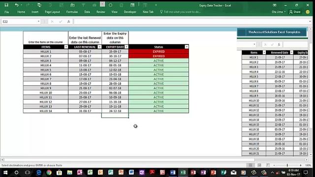 How to Track Expiry Dates on Excel смотреть онлайн