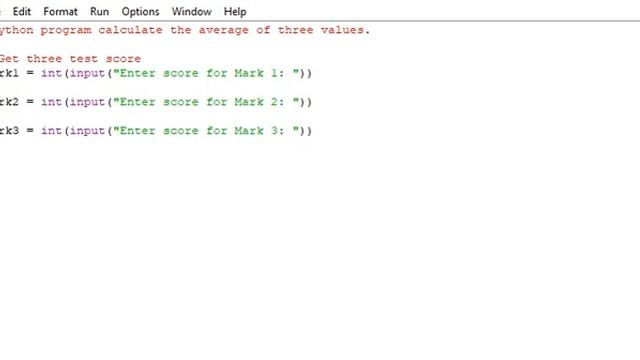 python program calculate the average of three values. смотреть онлайн