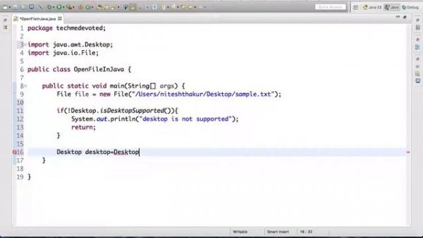 How to open a File in Java