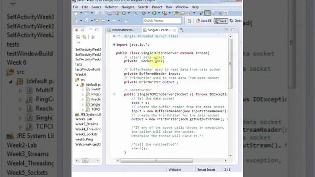 week6 Network- Ping Command and Multi Threaded server- part2 смотреть онлайн