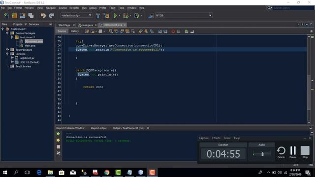 How to connect NetBeans with Microsoft SQL Server 2014 Part 2 смотреть онлайн
