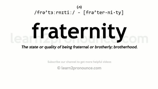 Pronunciation of Fraternity | Definition of Fraternity смотреть онлайн