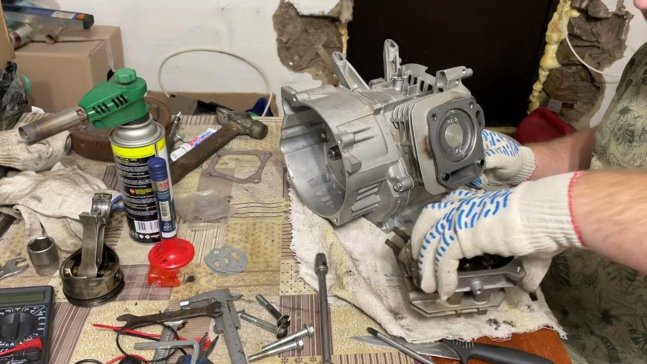 Ремонт бензогенератора. Часть 3. Разбор двигателя GX200. Заклинил бензогенератор. Сборка и запуск. смотреть онлайн