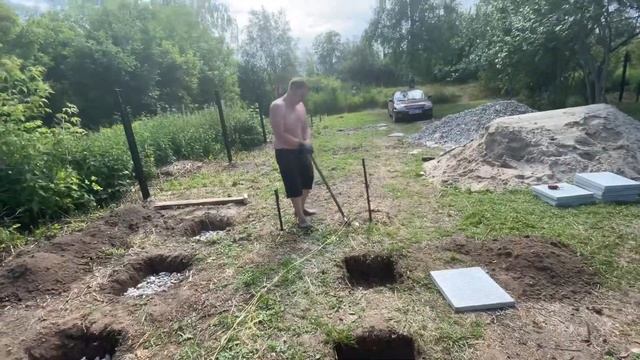 Купили заброшенную дачу !/ Фундамент под баню / Тяжелый день смотреть онлайн