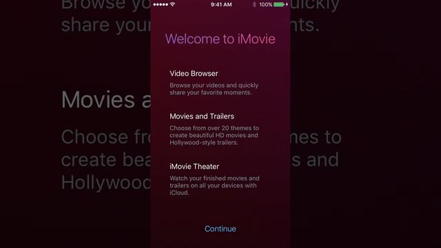 iMovie First Time Setup iOS 10 Ambience Concept смотреть онлайн
