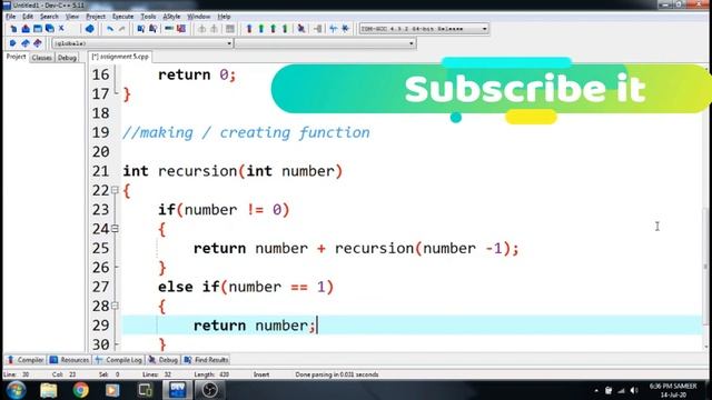 Calculate the sum of numbers from 1 to n using recursion | Assignment 5 смотреть онлайн