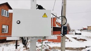 Подключение электричества на участке. Установка трубостойки 380В