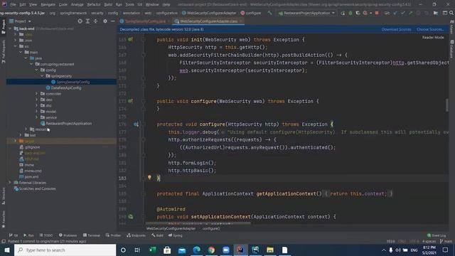 Spring Security basic config смотреть онлайн