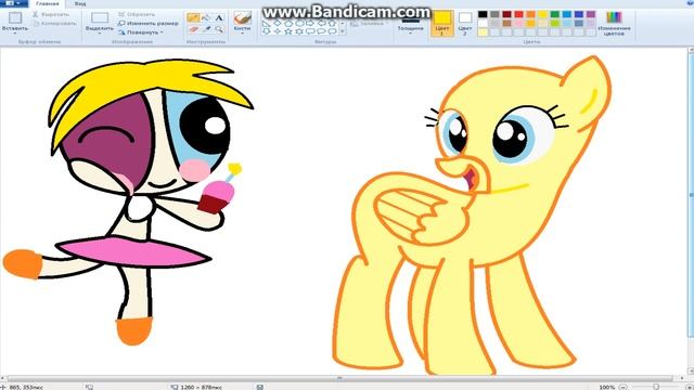 Рисуем Toy Chica в виде пони в Paint смотреть онлайн