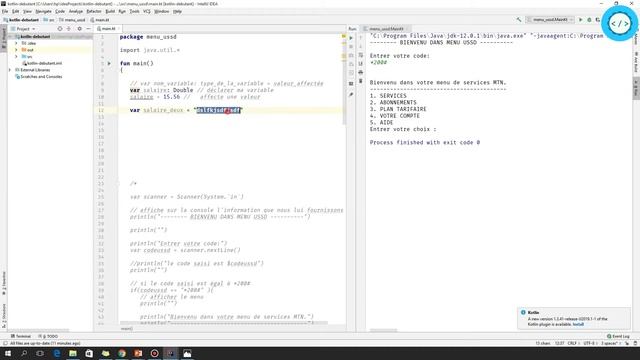5 - Formation Kotlin pour débutants : Implémentation Menu USSD Partie 3 смотреть онлайн