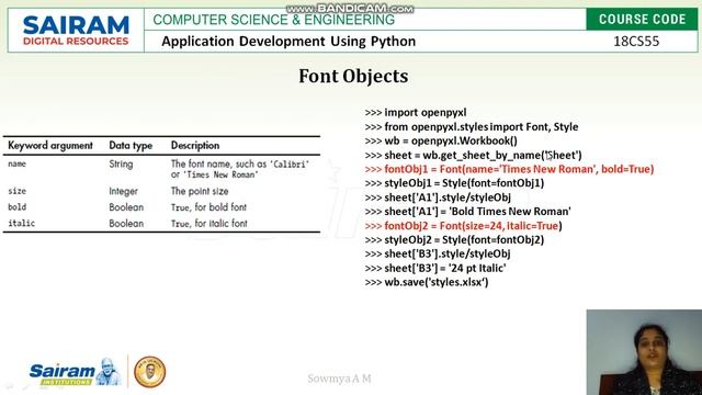LectureVideo 18CS55 Module5 Working With Excel Spreadsheets 3 Sowmya смотреть онлайн
