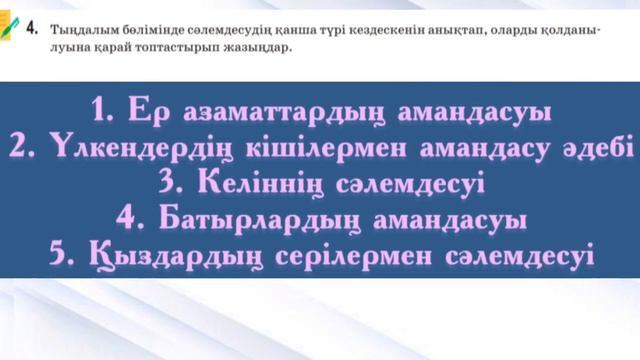 Қазақ тілі 5 сынып 6-7 сабақ Сөйлеу мәдениеті.Амандасу.Қоштасу #5сынып #қазақтілі смотреть онлайн