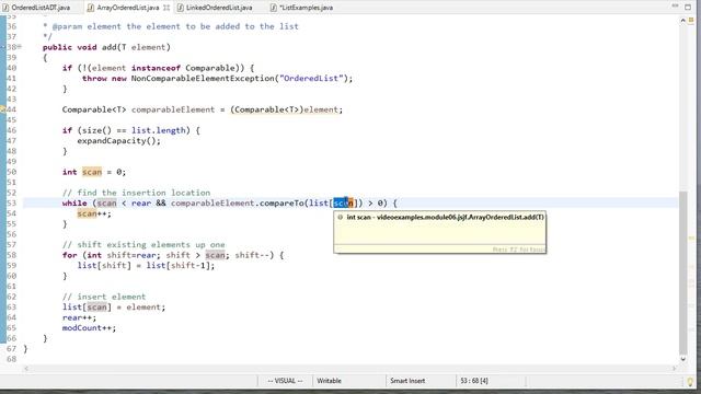 Implementing an Ordered List in Java (Java Foundations / jsjf) смотреть онлайн